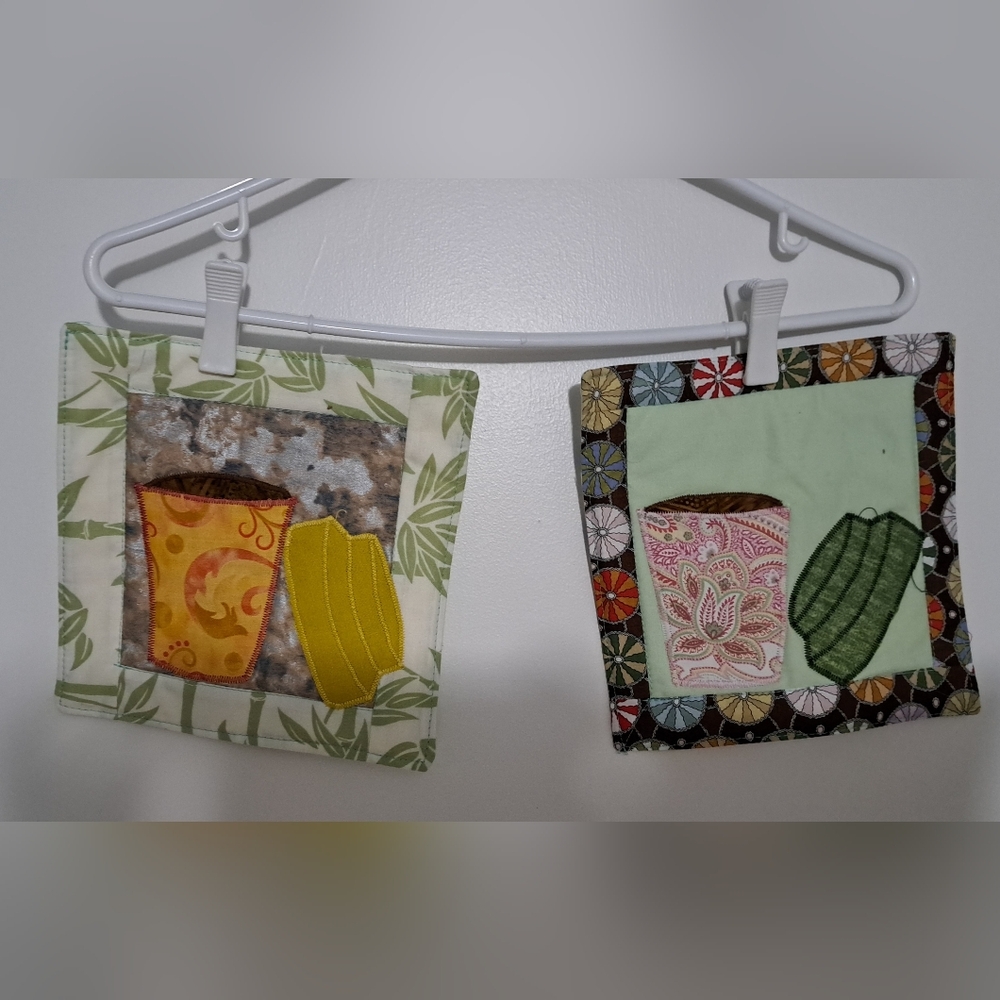 Hand- quilted potholders